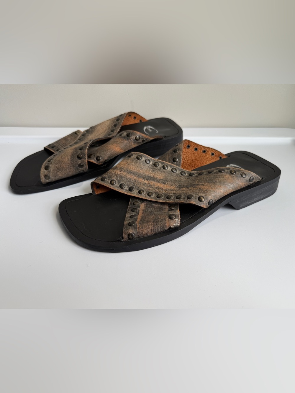 Just CAVALLI Leather Strap Sandals - Picture 5 of 11